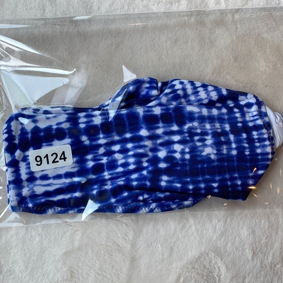 New! Solid & Striped blue white tie dye bikini bottom 19124 - Picture 10 of 10